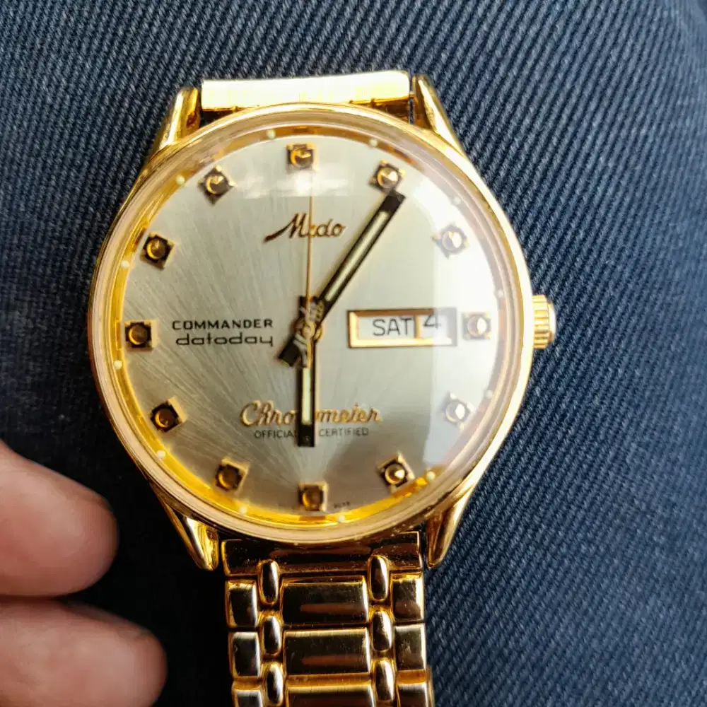 JAM TANGAN ANTIK JADUL VINTAGE MIDO AUTOMATIC OTOMATIS WARNA GOLD