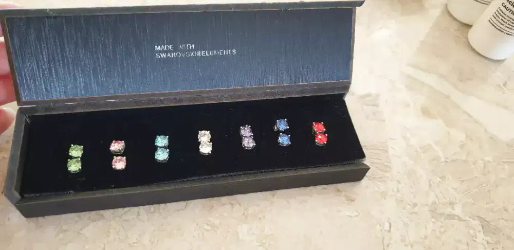 giwang berlian Swarovski set