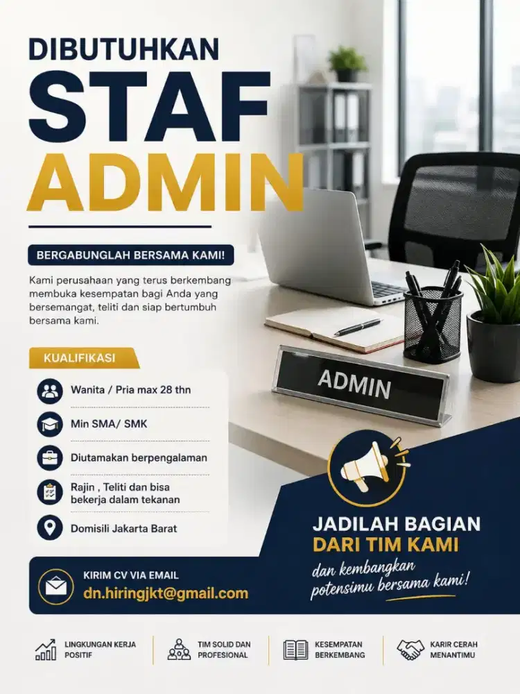 Dibutuhkan Staf Admin