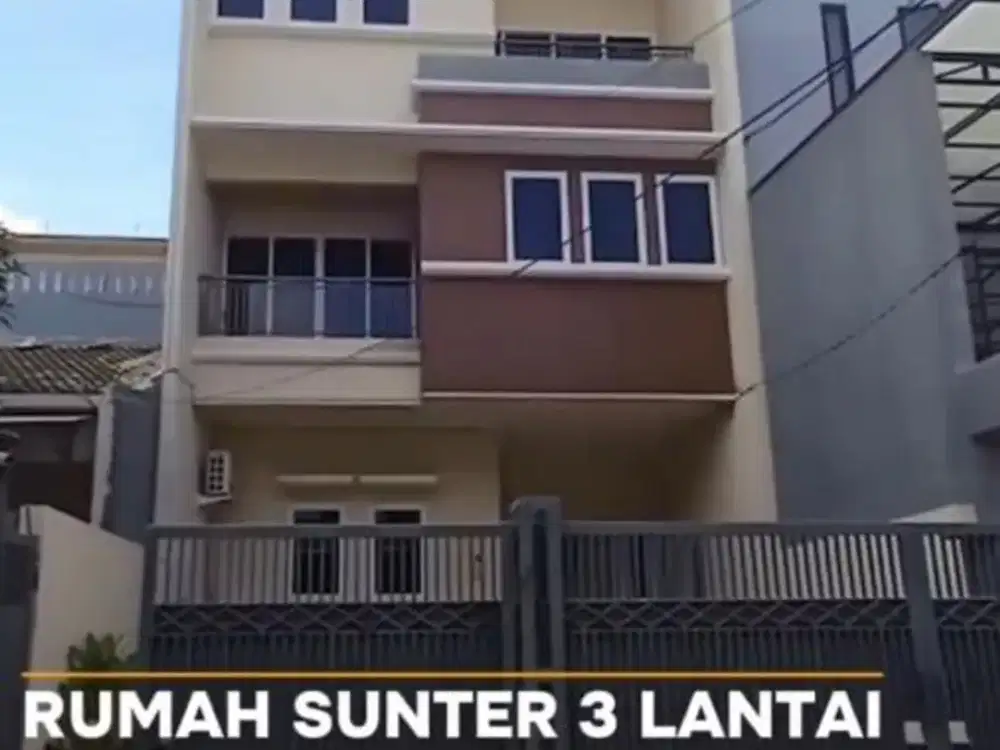 Rumah 3 Lantai Hadap Timur 7X17 M2 di Agung Barat Sunter Jak Ut