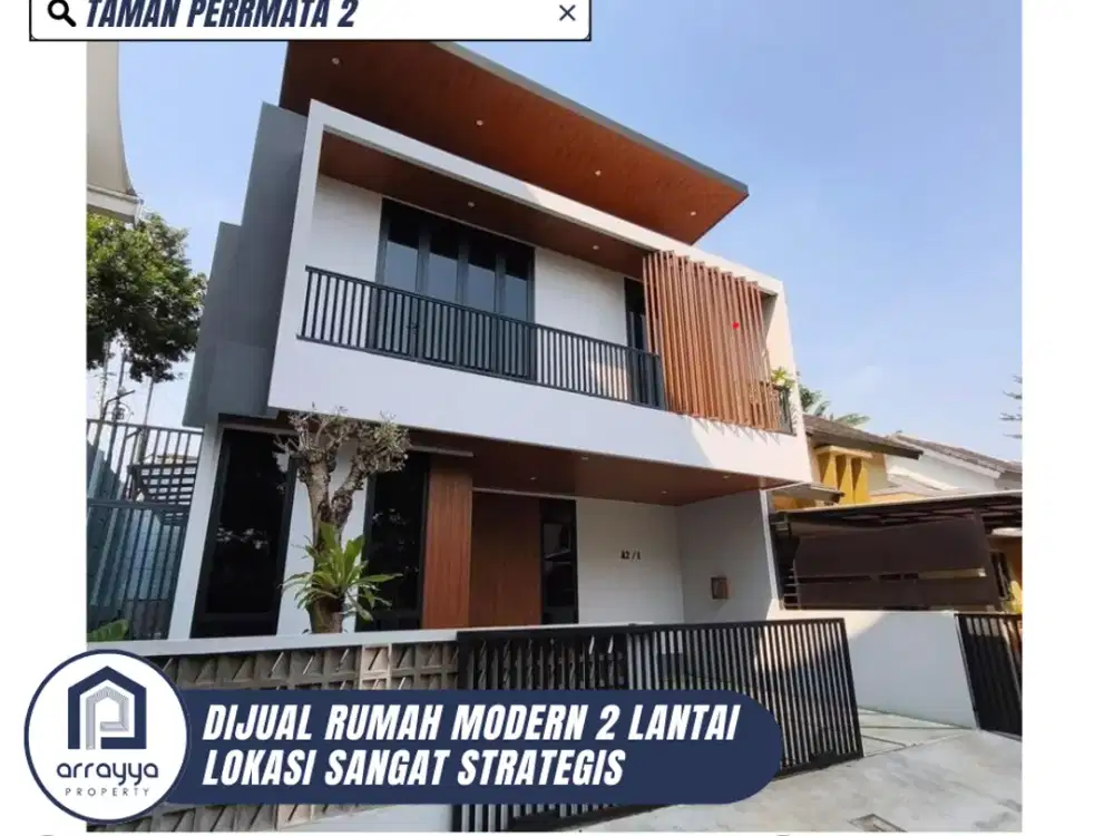 DIJUAL RUMAH MODERN CANTIK 2 LANTAI TAMAN PERMATA 2 BINTARO (DMB97)