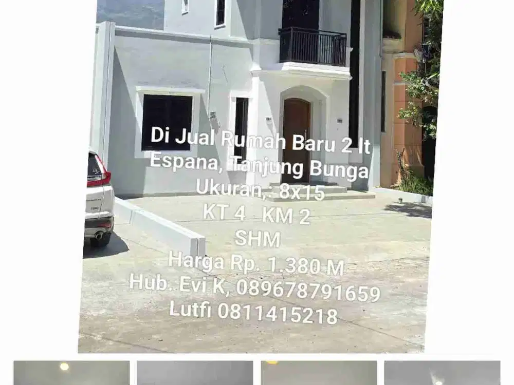 Di Jual Rumah Baru 2 lt, Cluster Espana, Tanjung Bunga