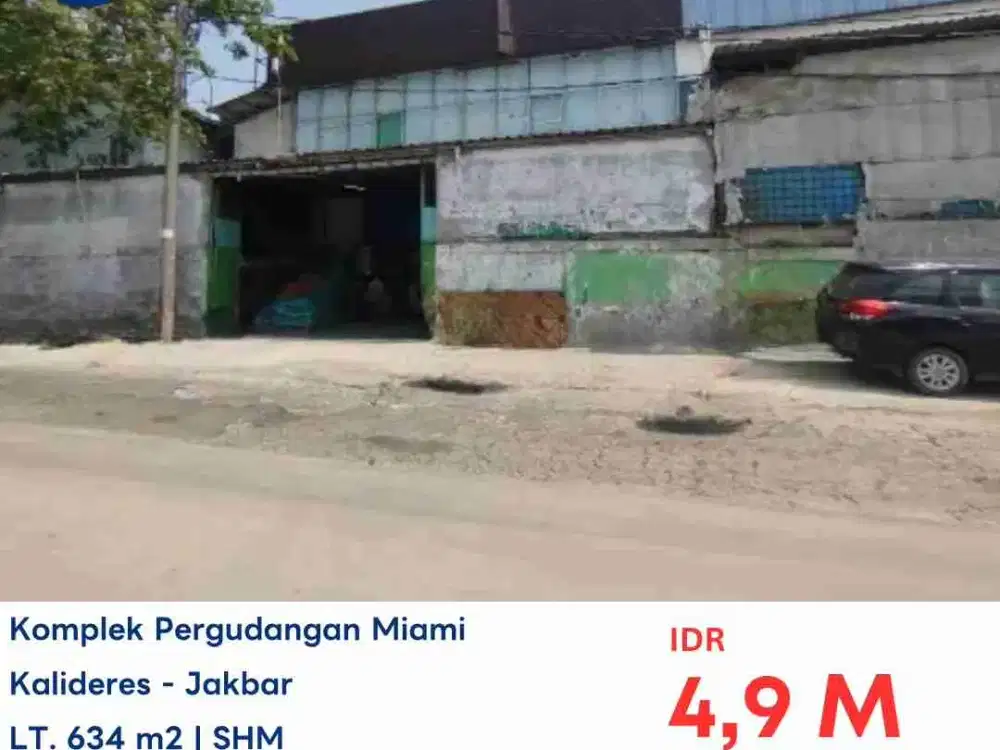 Dijual Murah Gudang Miami Luas 634 M2 di Kalideres Jakarta Barat