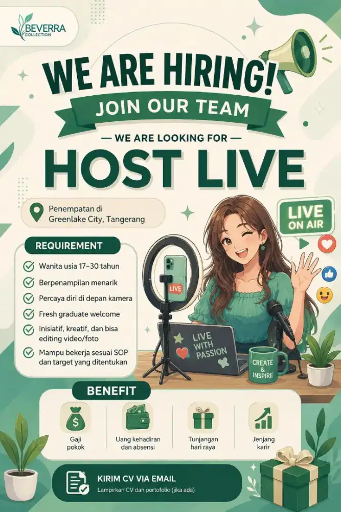 URGENTLY NEEDED HOST LIVE & CONTENT CREATOR