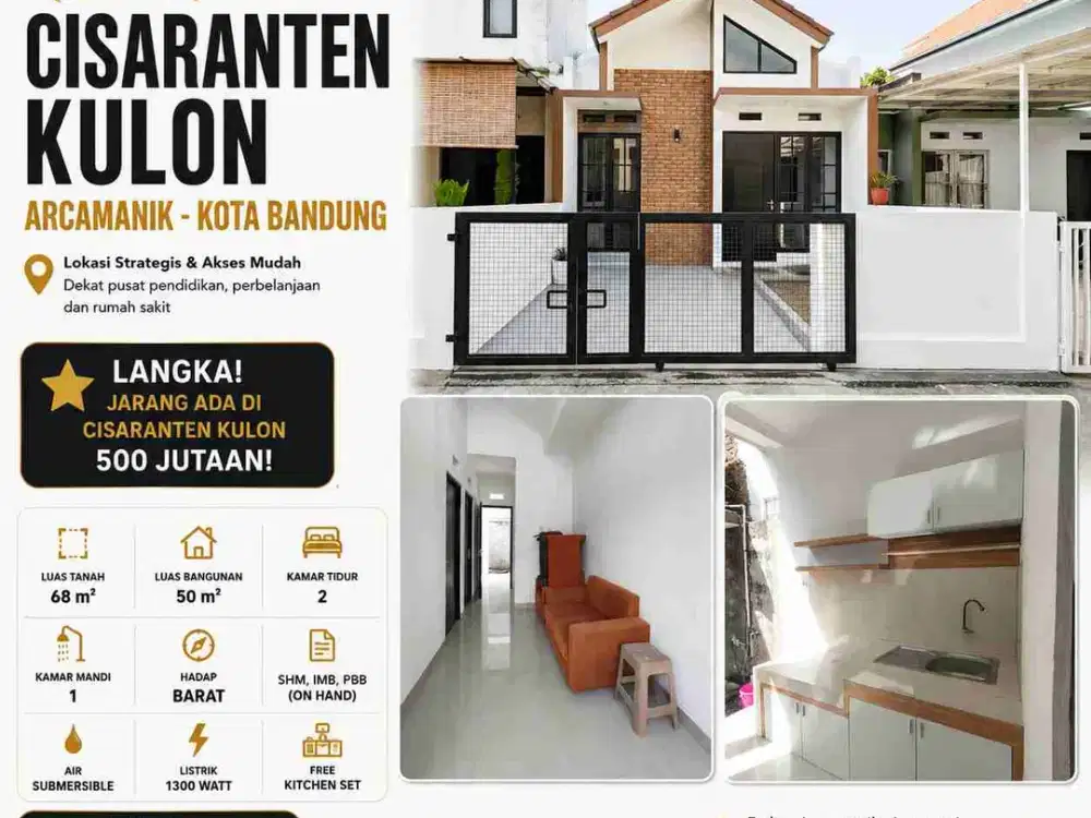 Rumah 500 Jutaan di Cisaranten Kulon, Arcamanik