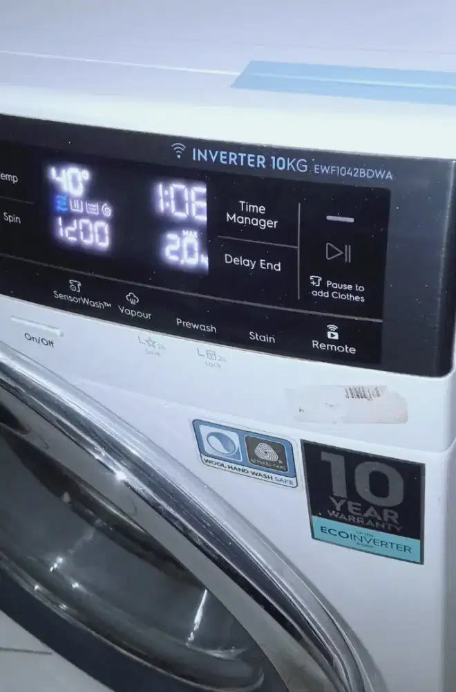 Jual cpt mesin cuci frontloading Electrolux 10kg,normal,nego smp deal