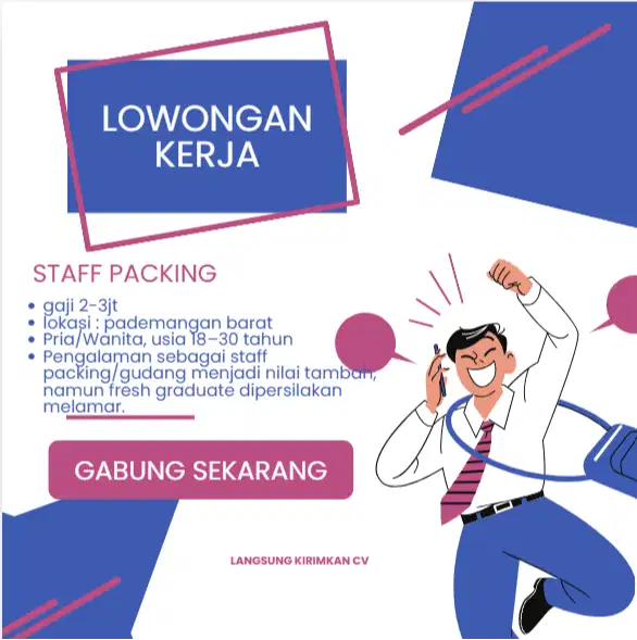 LOWONGAN PEKERJAAN STAFF PACKING