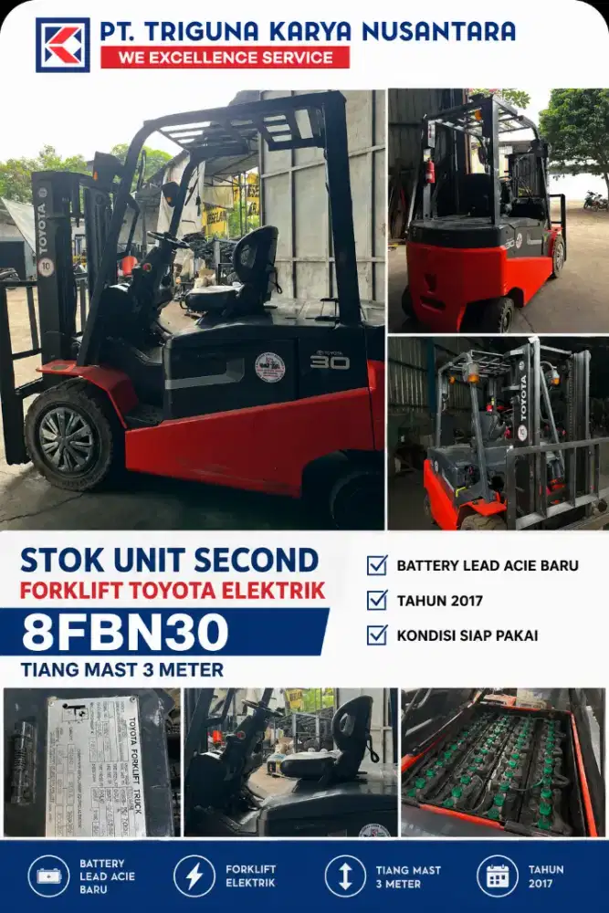 FORKLIFT TOYOTA ELEKTRIK SECOND