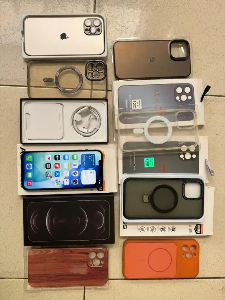 iPhone 12 Promax Bea Cukai IMEI Sinyal Permanen Banyak Bonus 8 Casing