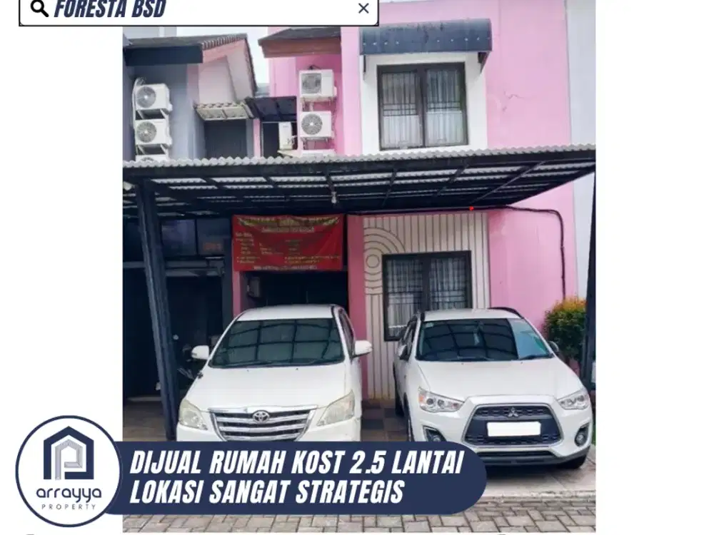DIJUAL RUMAH KOST 2.5 LANTAI FULL FURNISH FORESTA (ENB390)