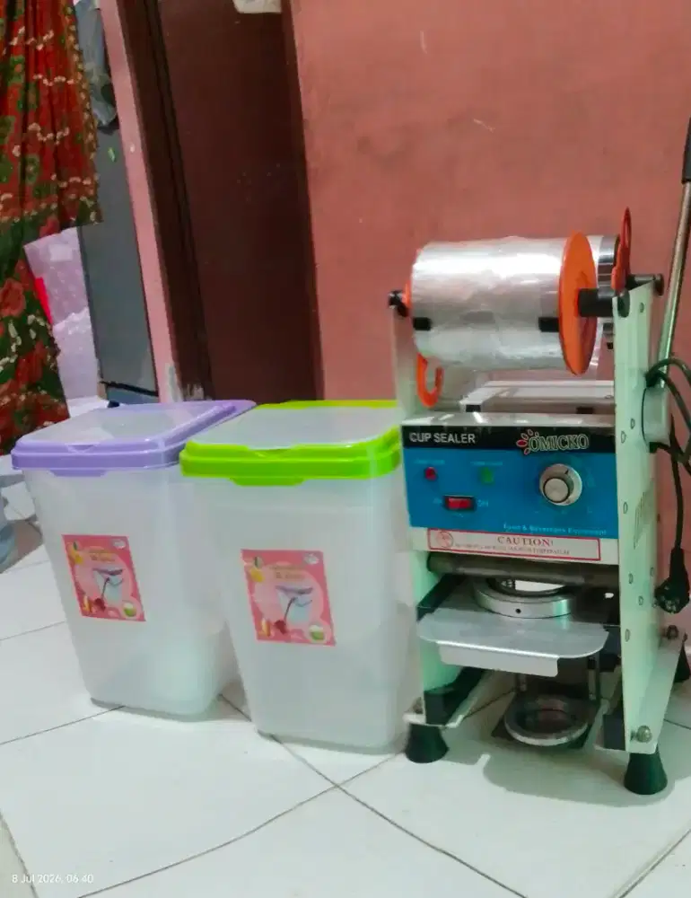 Cup sealer dan toples siap jualan es