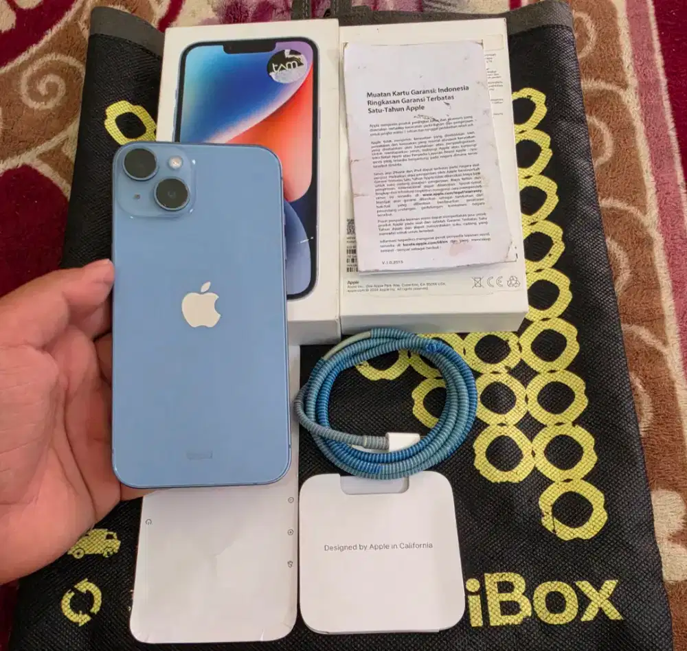 iphone 14 128gb resmi iBox,garansi 12-03--2027 battry health 100%
