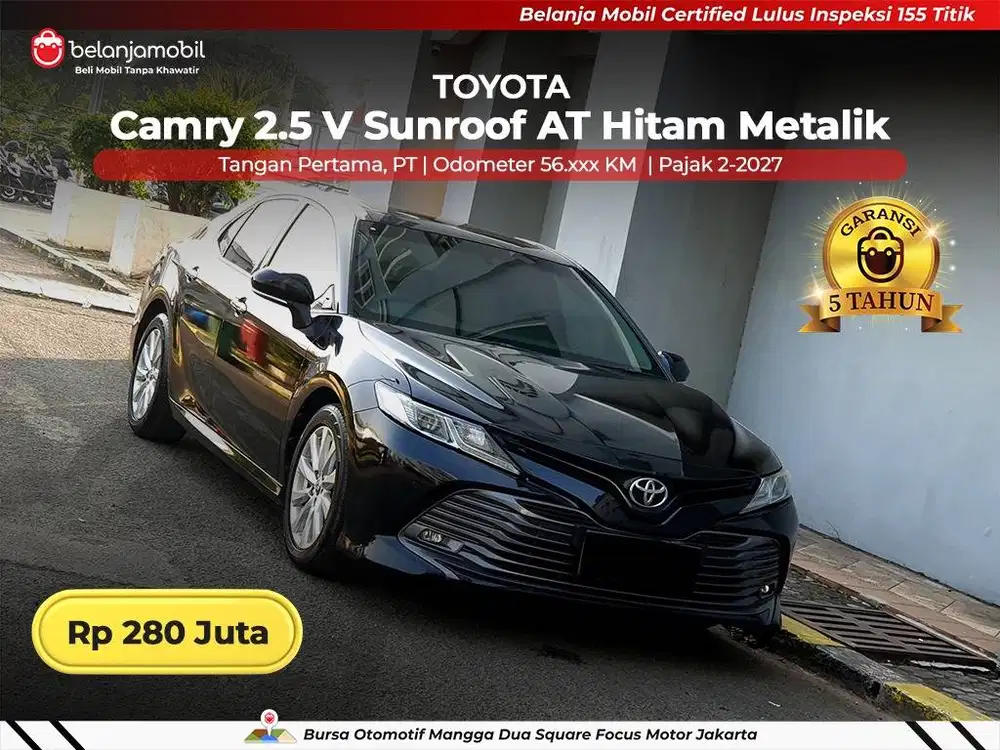 [ GARANSI 5TH ] Toyota Camry 2.5 V Sunroof AT 2020 2021