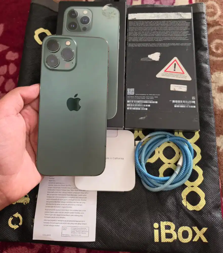 iphone 13 pro max 128gb resmi iBox,fulset original,istimewa