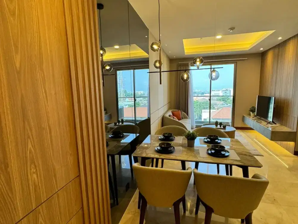 Y. DIJUAL APARTEMEN 3BR FURNISH HEGARMANAH RESIDENCE BANDUNG TOWER A EMERALD