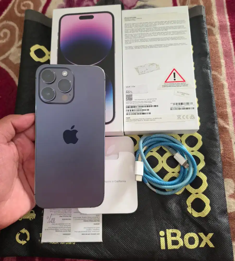 iphone 14 pro max 256gb resmi iBox,fulset original,istimewa