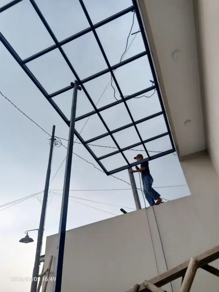 Tukang las kanopi pagar tralis mezanin dll