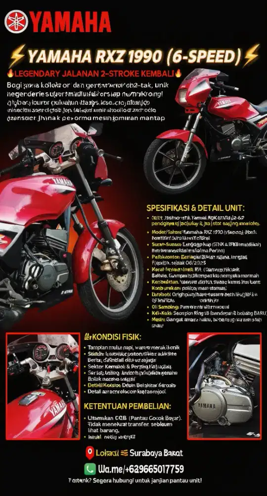 YAMAHA RXZ 6speed