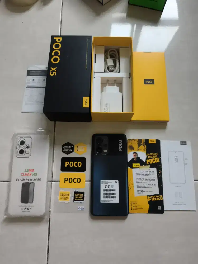 Poco x5 5G 8/256 hitam mulus resmi