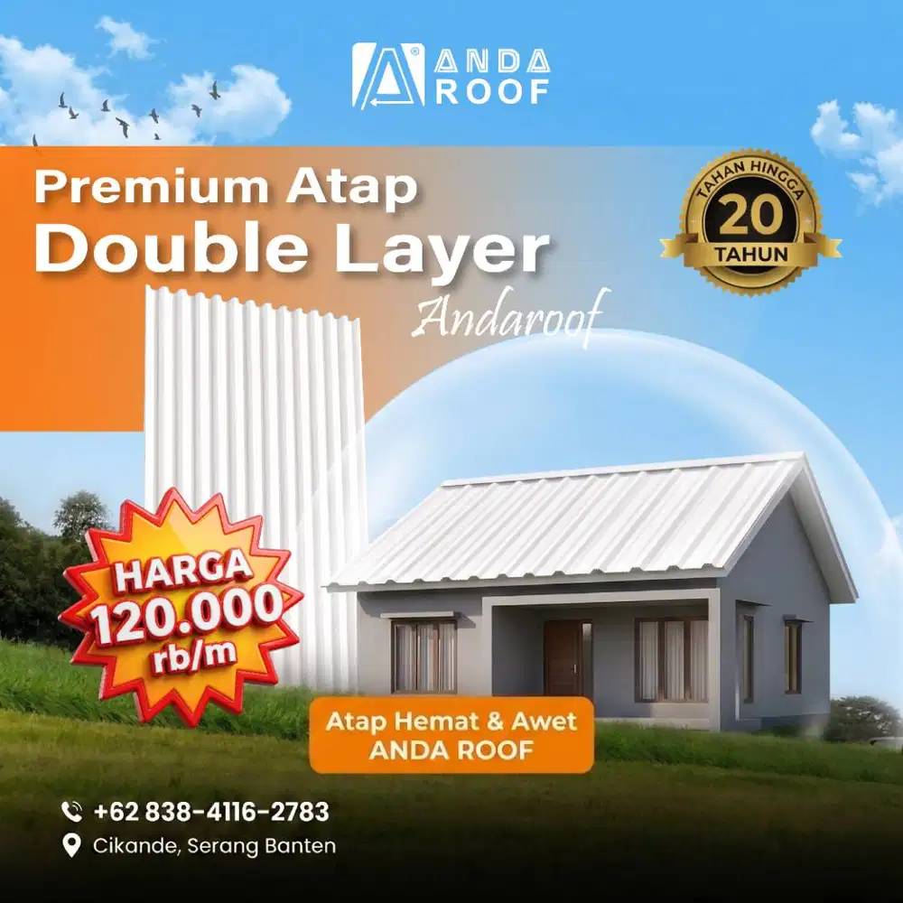 Atap UPVC Premium Double Layer