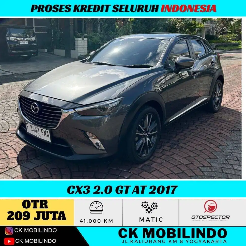 Mazda CX3 2.0 GT 2017 km rendah 41rb Sunroof Full Orisinil