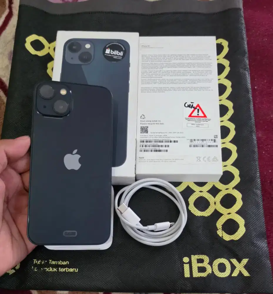 iphone 13 128gb resmi iBox,garansi 25-12--2026 battry health 94%