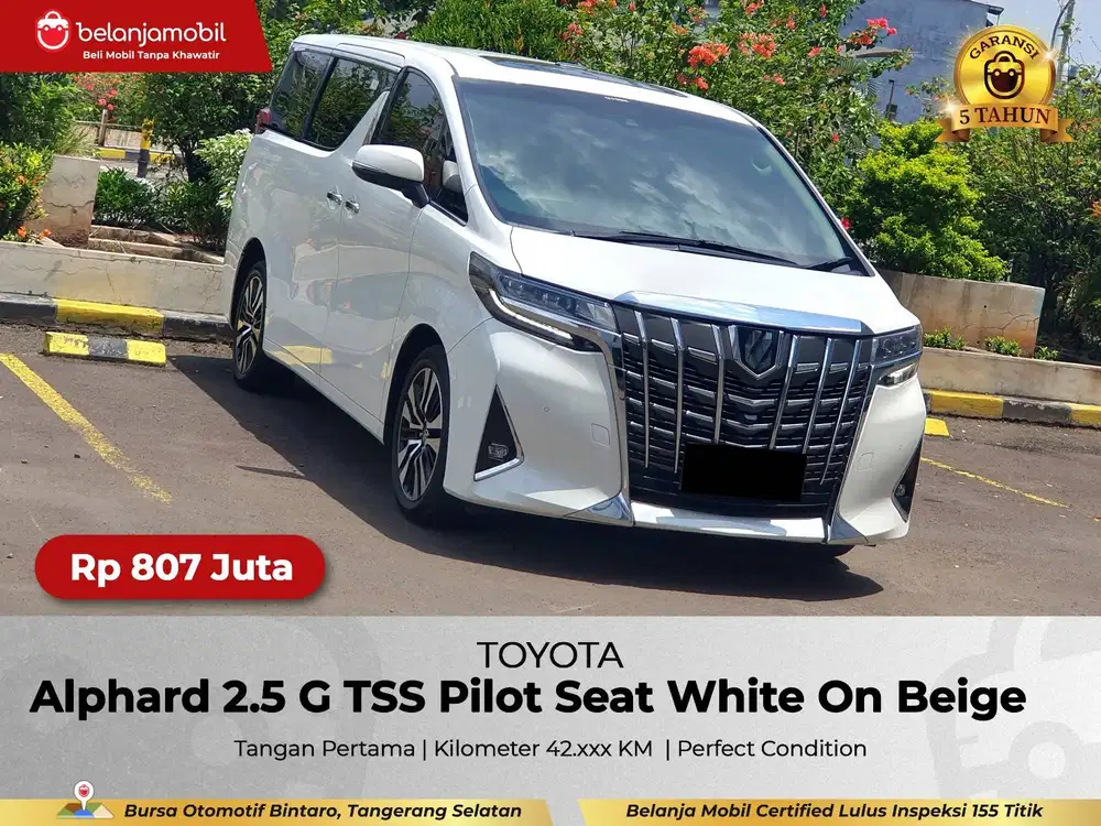 [ GARANSI 5TH ] Toyota Alphard 2.5 G TSS Pilot Seat 2023/2024