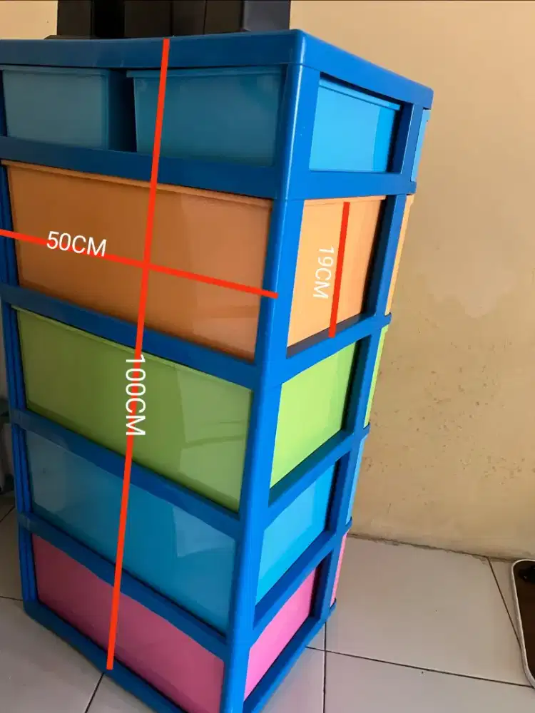 Laci Lemari Drower Pelangi Merk Lion Star