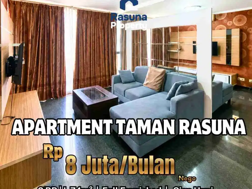 Disewakan, Apartemen Taman Rasuna, 2 BR, Full Furnished, T 16 , Lt 27