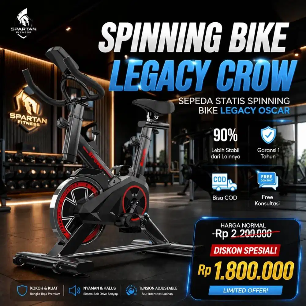 sepeda murah untuk gym dirumah sudah magnetis kayuhan halus