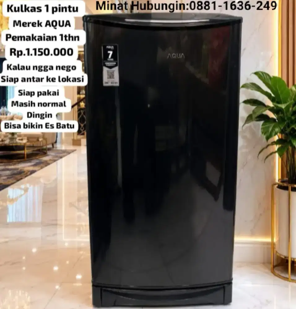 dijual cepat kulkas 1pintu merek AQUA