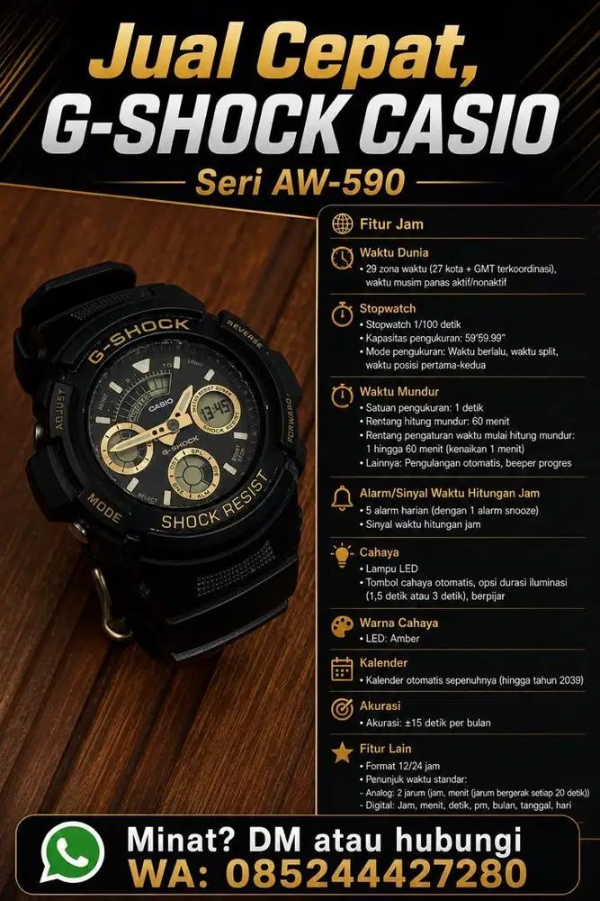 Jual cepat G-SHOCK CASIO AW-590