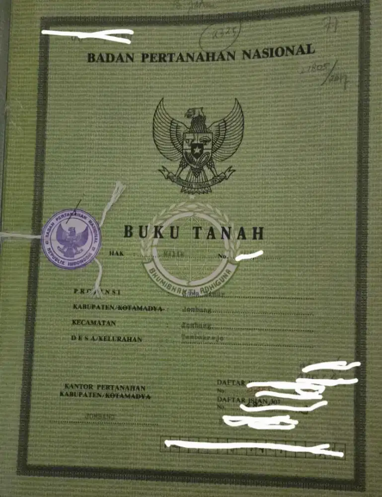 DIJUAL CEPAT MURAH TANAH SAWAH SUDAH SHM DI TAMBAKREJO JOMBANG