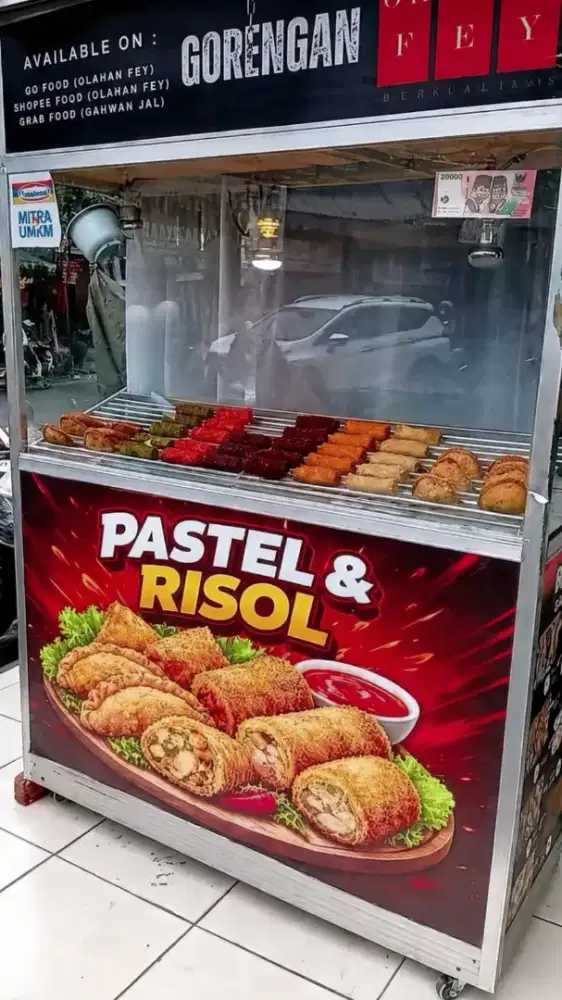 Gerobak gorengan alumunium