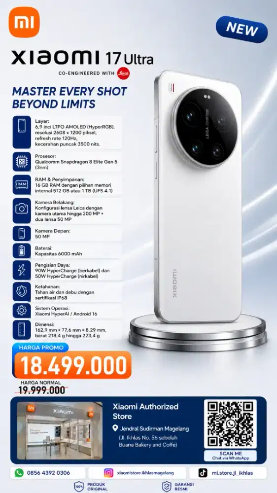 Xiaomi 17 Ultra New Segel Garansi Resmi 24 Bulan