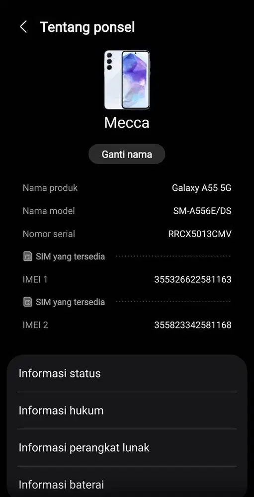 Samsung A55 5G .