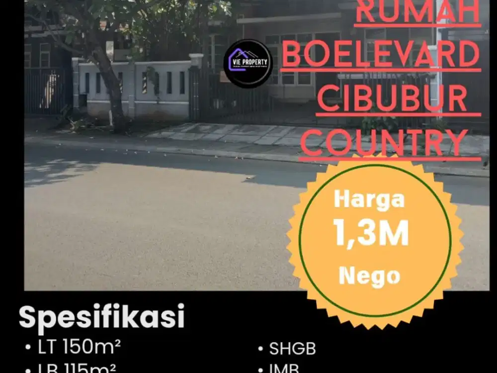 DIJUAL RUMAH DI CIBUBUR COUNTRY BOULEVARD
