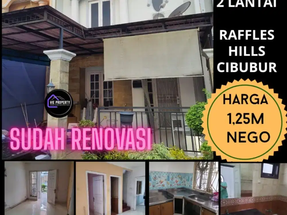 DIJUAL RUMAH DI RAFFLESS HILL CIBUBUR RUMAH BARU RENOV