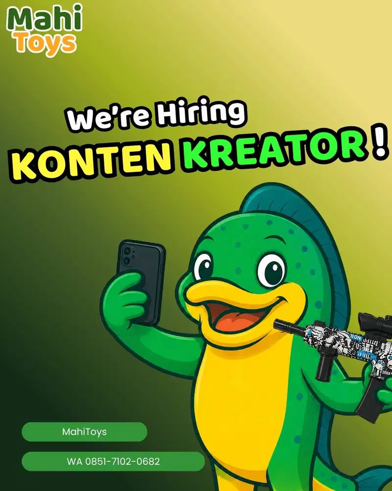 Lowongan Kerja Sebagai Konten Kreator Produk Mainan Water Gel Blaster
