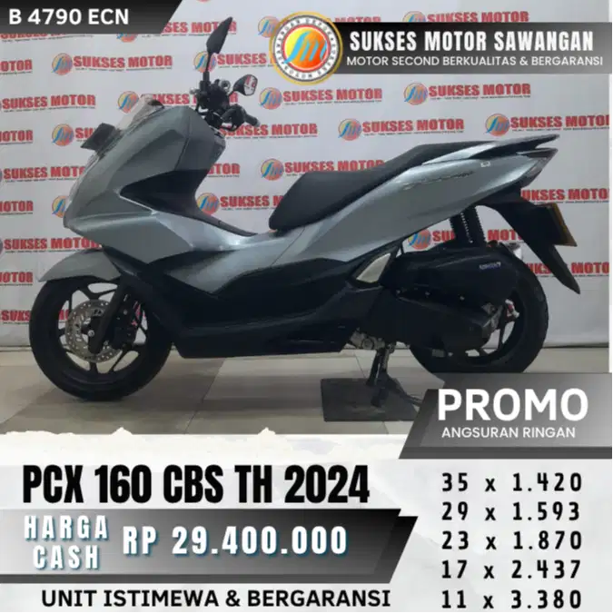 MULUS PCX 160 CBS TH 2024 UNIT ISTIMEWA BISA CASH KREDIT BERGARANSI