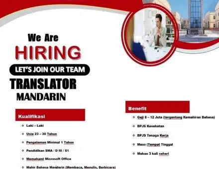 Loker Penerjemah Mandarin