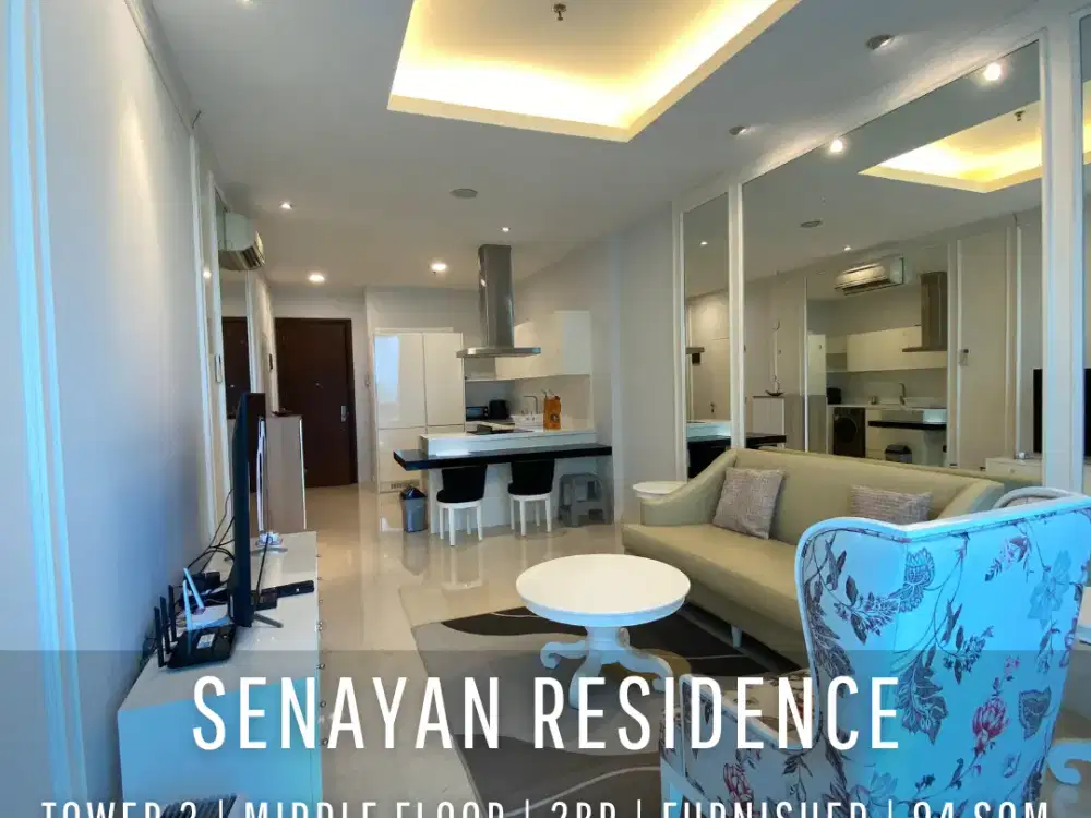For Rent! Senayan Residence Tower 3 Middle Floor wiith Swimming Pool View