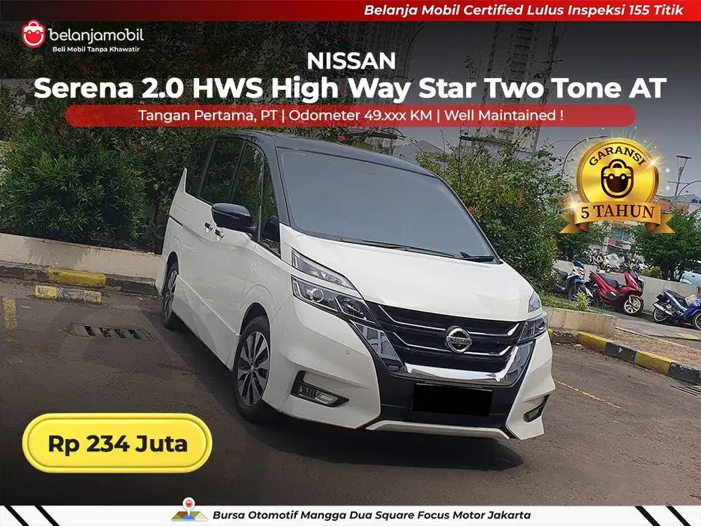 [ GARANSI 5TH ] Nissan Serena 2.0 HWS High Way Star Two Tone 2019/2020