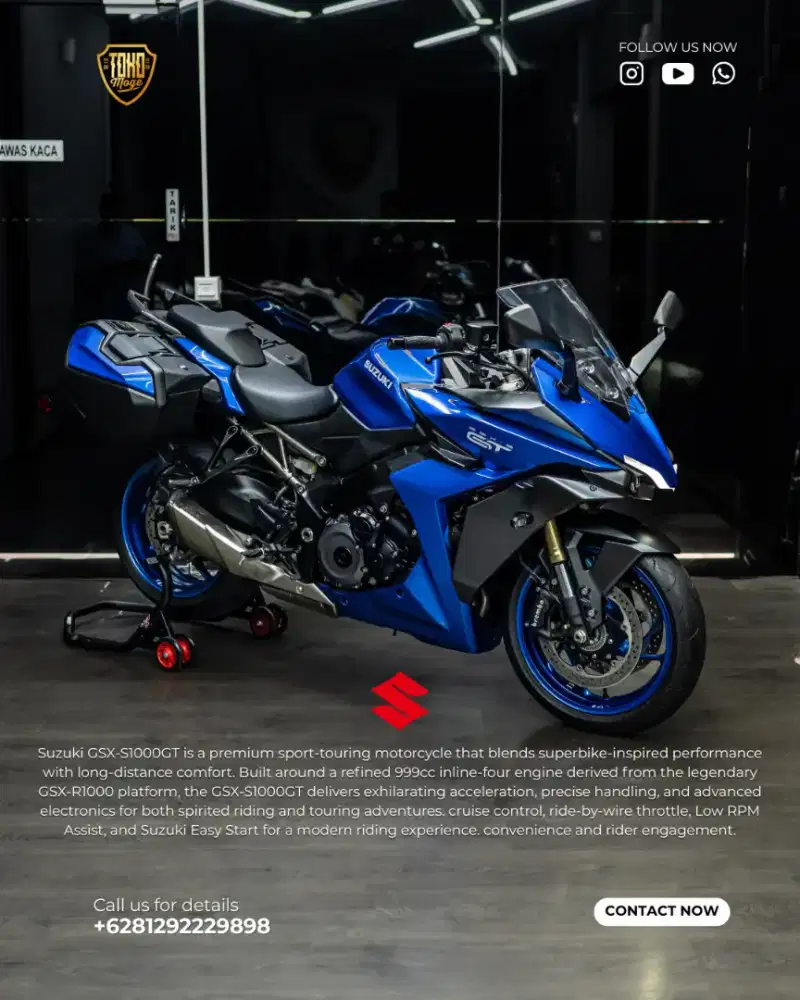 SUZUKI GSX-S 1000 GT BLUE 2022 *ONE ANE ONLY DI INDO*