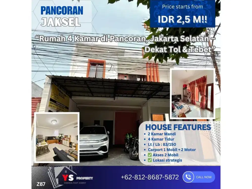 Rumah Cantik Duren Tiga, Akses 2 Mobil! Harga Menarik! Z87