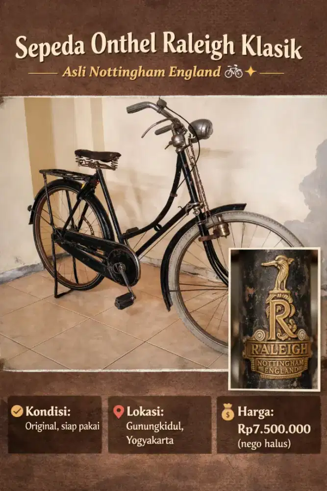 Sepeda onthel Clasik Raleigh Clasik