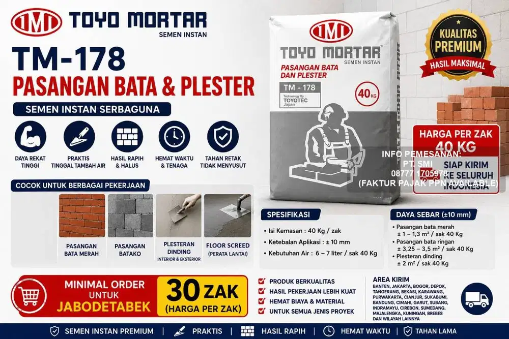 PLESTER PLASTER & FLOOR SCREED (PERATA LANTAI) & PASANGAN BATA TM-178