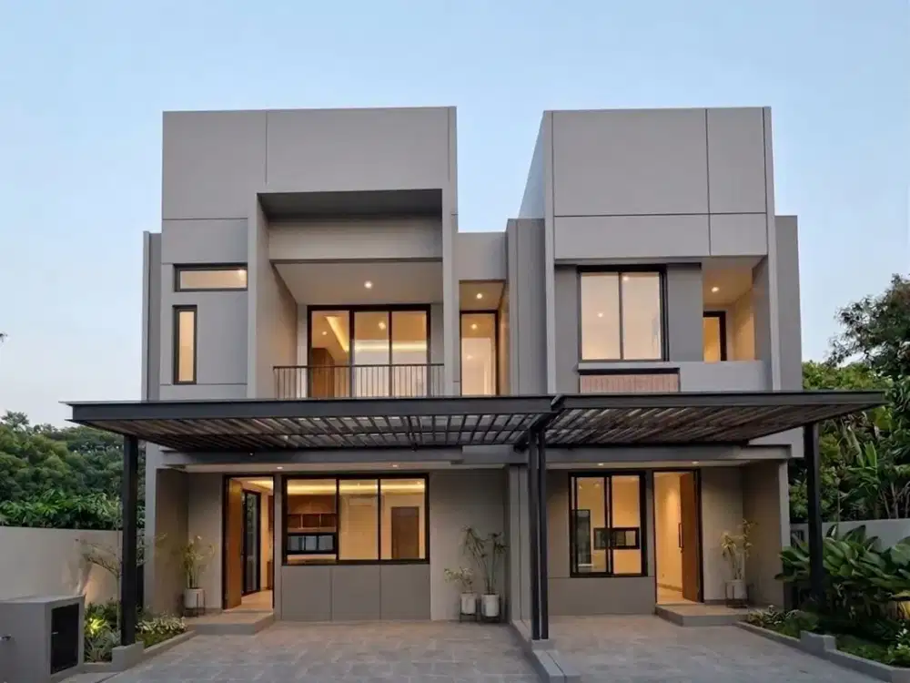 Rumah Milenial Sistem Cluster Model Minimalis 2Lantai View Danau