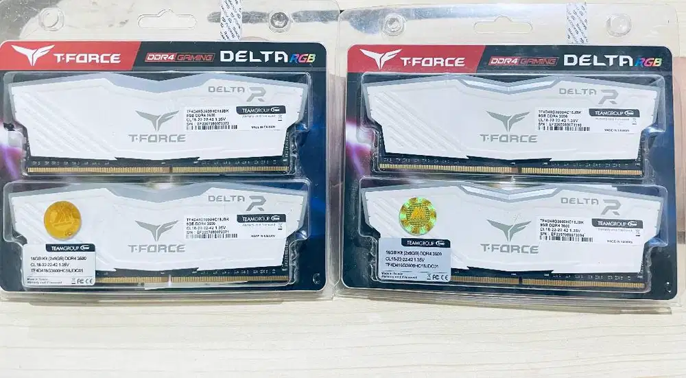 RAM TEAMGROUP T-FORCE Delta RGB White DDR4 16GB Kit (2x8GB) 3600Mhz