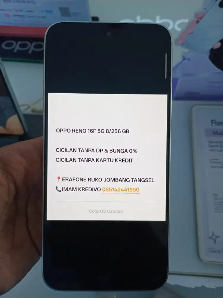 OPPO RENO 16F 5G 8/256 CASH/CICILAN TANPA DP